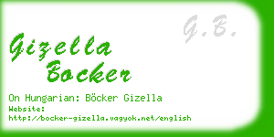 gizella bocker business card